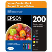 Epson T200 Series Ink Cartridge, Black/Cyan/Magenta/Yellow 5 ct.