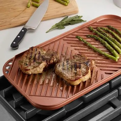 Tramontina Reversible Double Burner Grill-Griddle, Choose Color