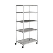 Seville Classics UltraDurable 5-Tier NSF Steel Shelving, 36" W x 24" D x 76" H