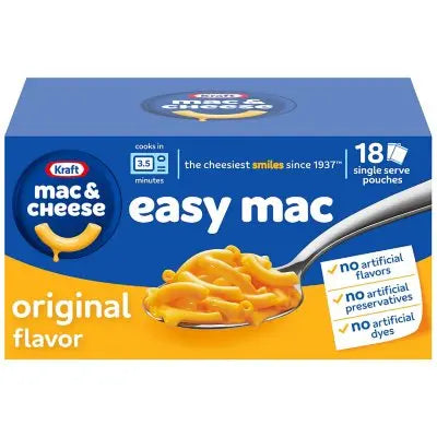 Kraft Easy Mac Original Geschmack Einzelportionsbeutel 18 Stk.
