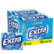 Extra Peppermint Sugar Free Chewing Gum, 15 pcs., 10 pk.