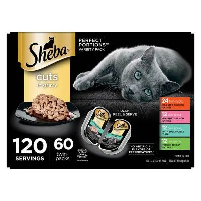 Sheba Perfect Portions Nassfutter für Katzen Multipack, 60 Stück, 73,7 g