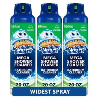 Scrubbing Bubbles Mega Shower Foamer Aerosol, Rainshower 20 oz., 3 ct.