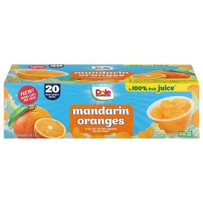 Dole Mandarins in Juice Fruit Cups, 4 oz., 20 ct.