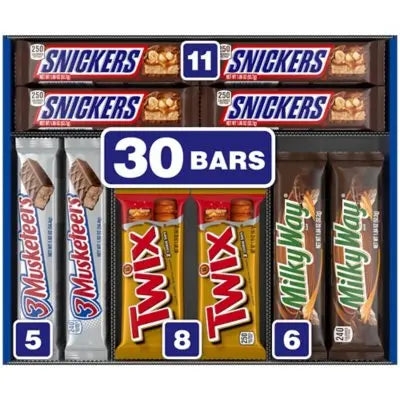 Mars Chocolate Candy Bars, Variety Pack, Full Size, 30 pk.