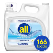 all Sensitive Fresh Flüssigwaschmittel, Spring Breeze, 166 Waschladungen, 7,39 Liter