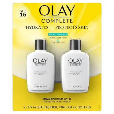 Olay Complete Sensitive Moisturizer, SPF 15, 6 fl. oz., 2 ct.