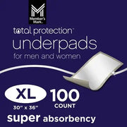 Member's Mark Total Protection Underpads Extra-Large, 30" x 36" 100 ct.