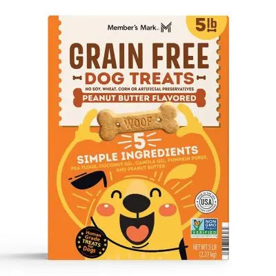 Member's Mark Getreidefreie Hundekeks-Leckerlis, Erdnussbuttergeschmack, 2,27 kg.