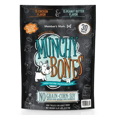 Member's Mark Munchy Bones Hundesnacks für ausgewachsene Hunde, 30 Stk.