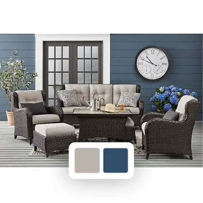 Member's Mark Heritage Deep Seating Set with Sunbrella Fabric, 6pc