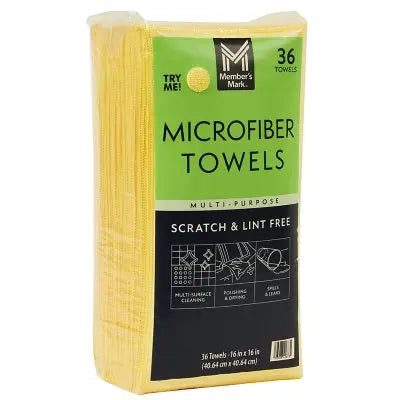 Member's Mark Microfiber Towels, 16" x 16", 36 ct., Choose Color