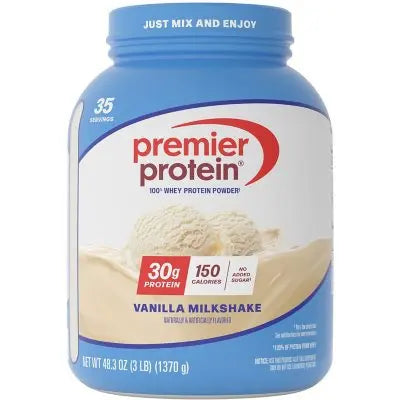 Premier Protein 30g High Protein Powder, Vanilla Milkshake, 3 lbs.