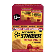 Honey Stinger Organic Energy Waffle, Peanut Butter Strawberry, Caffeine Free Healthy Snack, 1.06 oz., 12 pk.