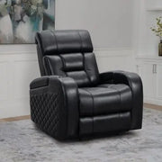 Bronston Theater-Sessel mit Power-Funktion und Top-Grain-Leder, Schwarz