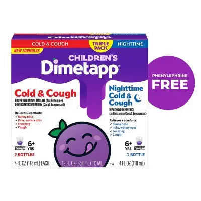 Childrenâ€™s Dimetapp Day and Night Cold & Cough, 4 fl. oz., 3 pk.