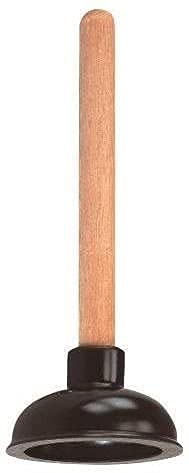 Rocky Mountain Goods Kleiner Abflussstampfer – Perfekte Größe zum Befreien langsam ablaufender Waschbecken, Abflüsse, Badewannen und Duschen – 23 cm massiver Holzgriff – Befreit Waschbecken und Abflüsse besser als Toilettenpümpel