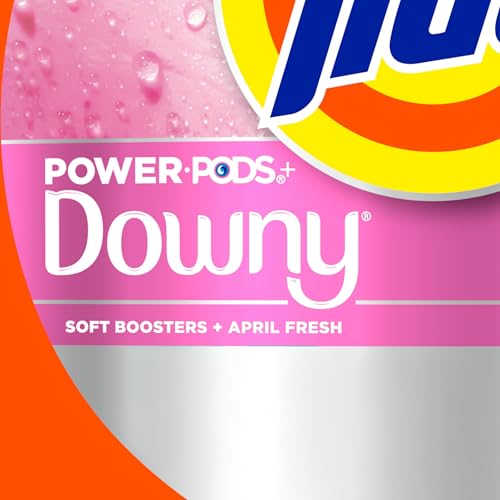 Tide Power PODs 2-in-1 Laundry Detergent Pods with Downy Soft Boosters, Lasting Freshness with April Fresh Scent, 63 Count