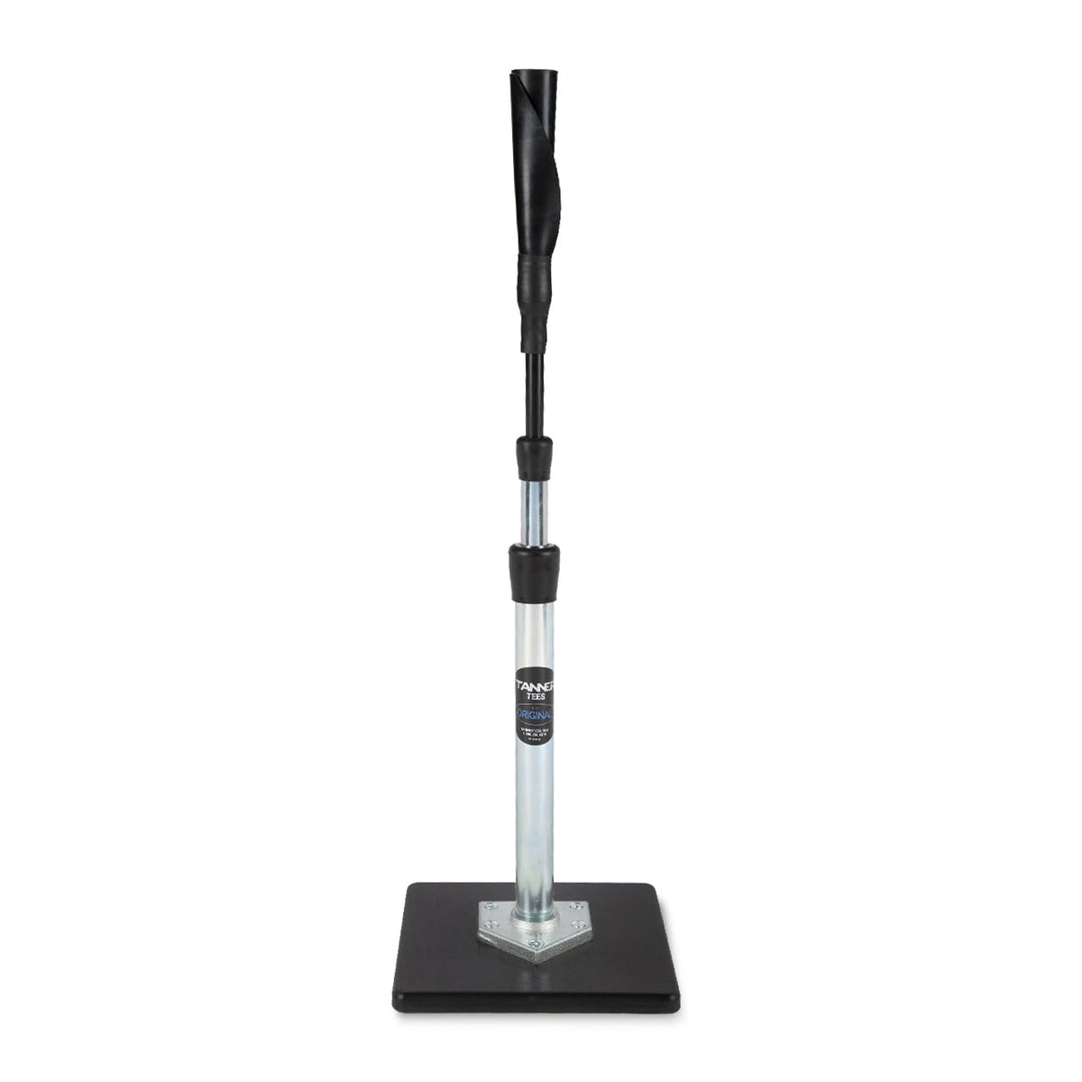 Tanner Tee The Original Batting Tee - Adjustable Pro Hitting Tee for Baseball & Softball, Steel Shaft, Composite Base, Hand-Rolled Rubber Top, 26"-43" Height