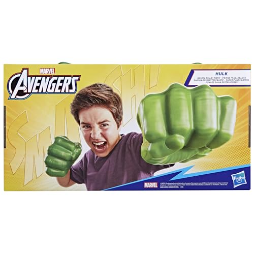 Marvel Hulk Gamma Smash Fists, Soft Foam Role Play Toy, Avengers Super Hero Toys for Kids Ages 5 and Up