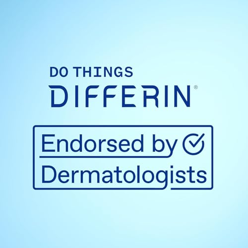 Differin Acne Treatment Gel, 30 Day Supply, Retinoid Treatment for Face with 0.1% Adapalene, Gentle Skin Care for Acne Prone Sensitive Skin, 15g Pump (Packaging May Vary)