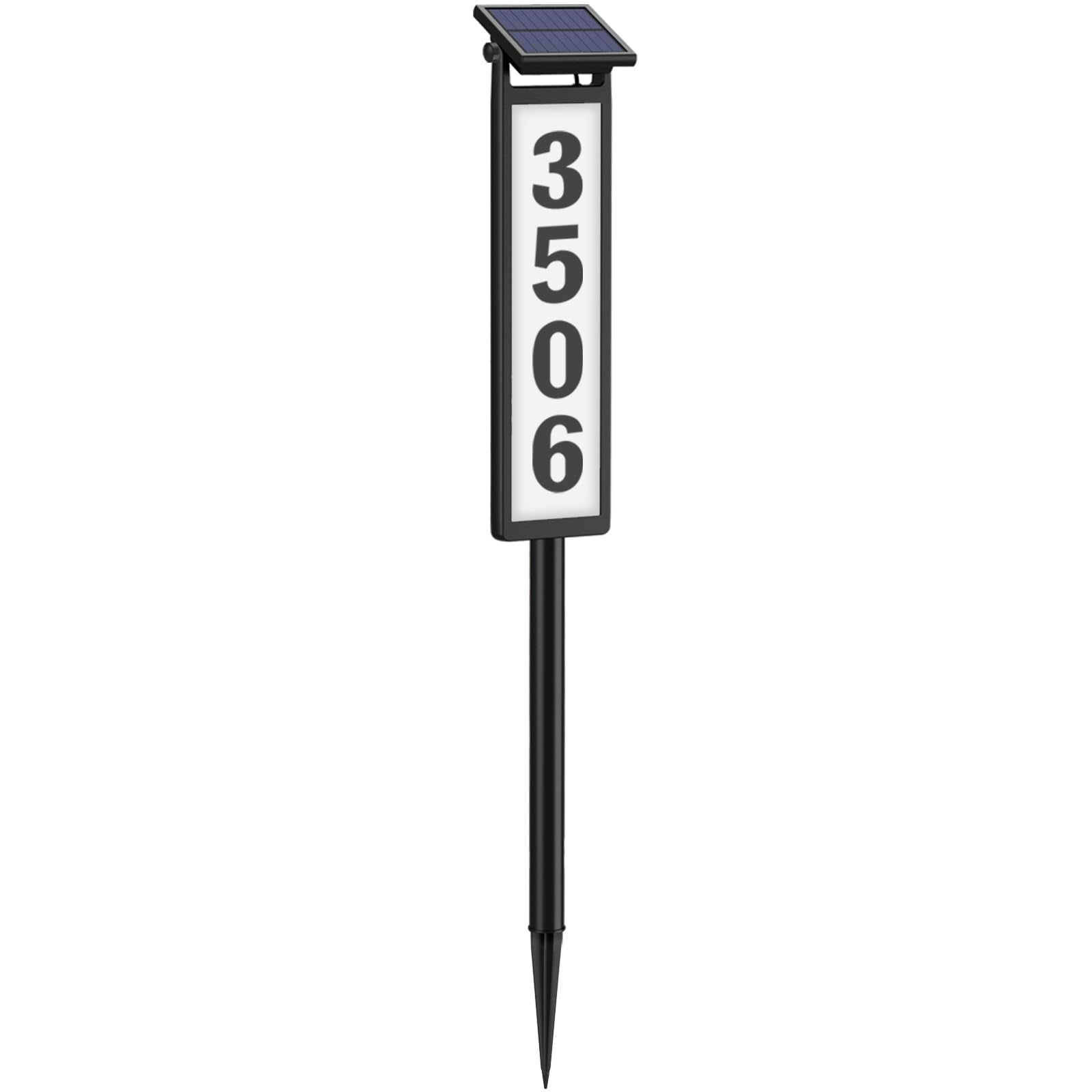 Solar-Adressschild, Hausnummern für draußen, beleuchtetes Adressschild für draußen, wasserdicht, beleuchtete LED-Hausnummern für Garten und Zuhause