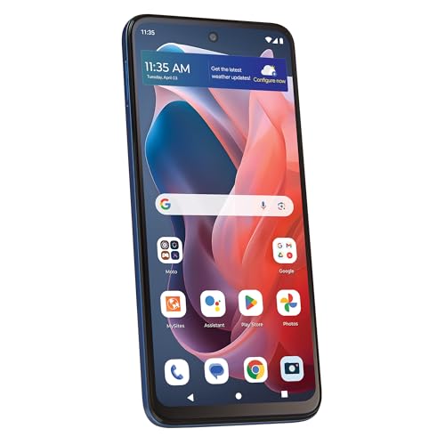Tracfone, Motorola Moto g Play 2024, 64GB, Prepaid Smartphone, Sapphire Blue, 50MP Camera, Locked