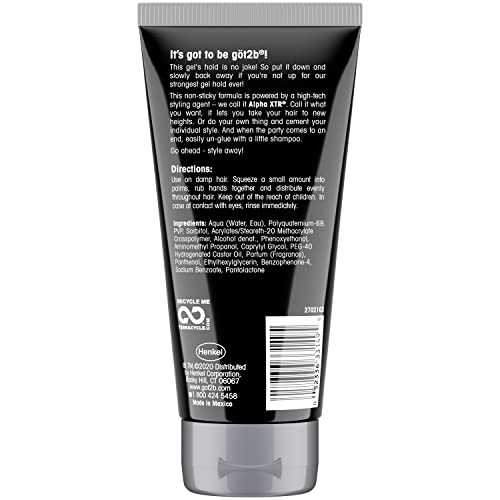 Got2B Glued Styling Spiking Hair Gel 2 - 6 oz tubes + 1 Travel 1.25 oz tube