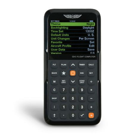 ASA CX-3 Flight Computer - Advanced Electronic E6B for Accurate Flight Planning and FAA Exam Preparation