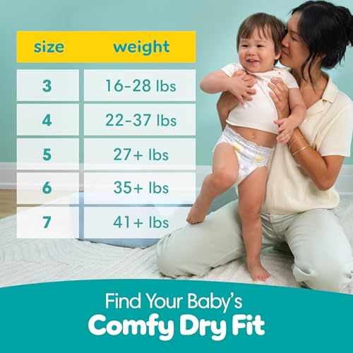 Pampers Diapers - Swaddlers 360 degrees - Size 5, 116 Count, up to 100% Leakproof Comfy Dry Fit, Designed for Easy Changes, Pull On Baby Diaper (Packaging May Vary)