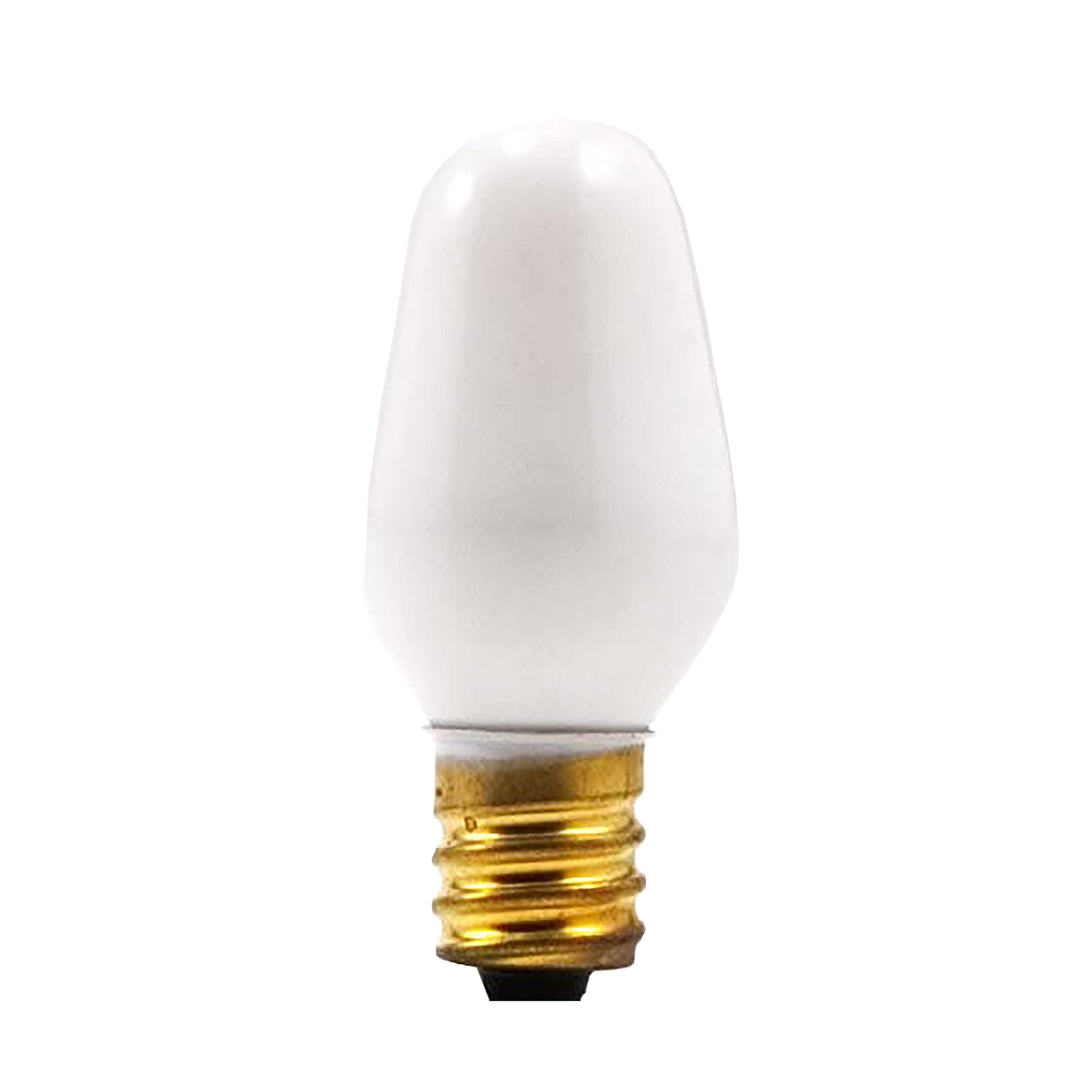 SYLVANIA Incandescent 4W C7 Night Light Bulb, E12 Candelabra Base, 15 Lumens, Frosted Finish, 2850K, White - 4 Pack (13553)