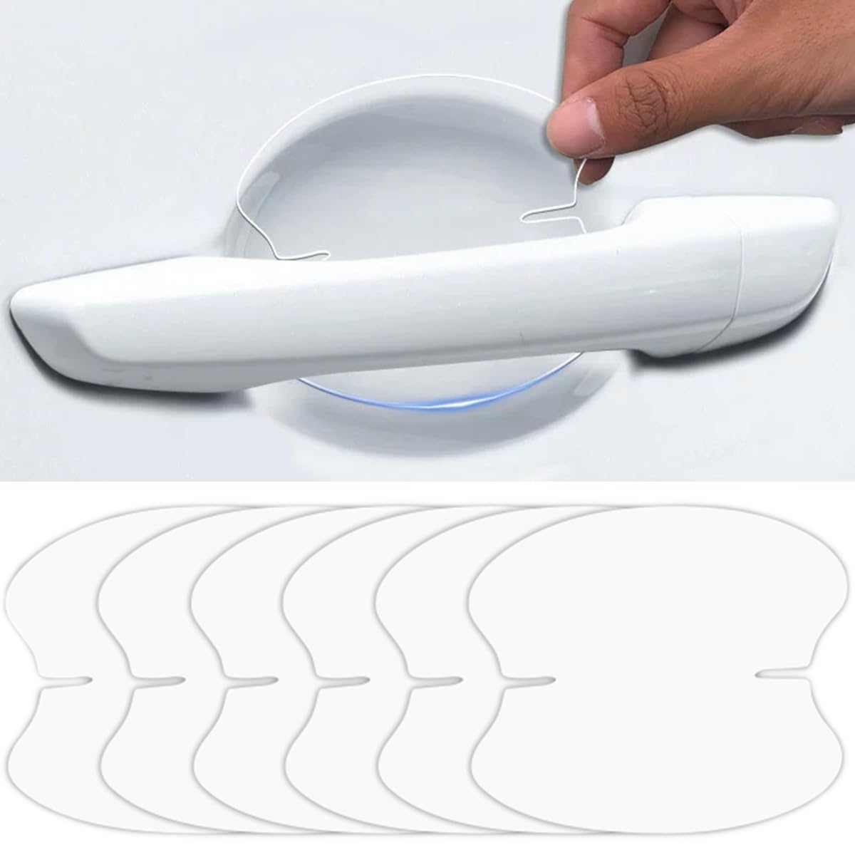 GRTHTATI 10pcs Clear Car Door Handle Scratch Potector TPU Car Door Sticker Universal Protective Films for Vehicles (Clear)