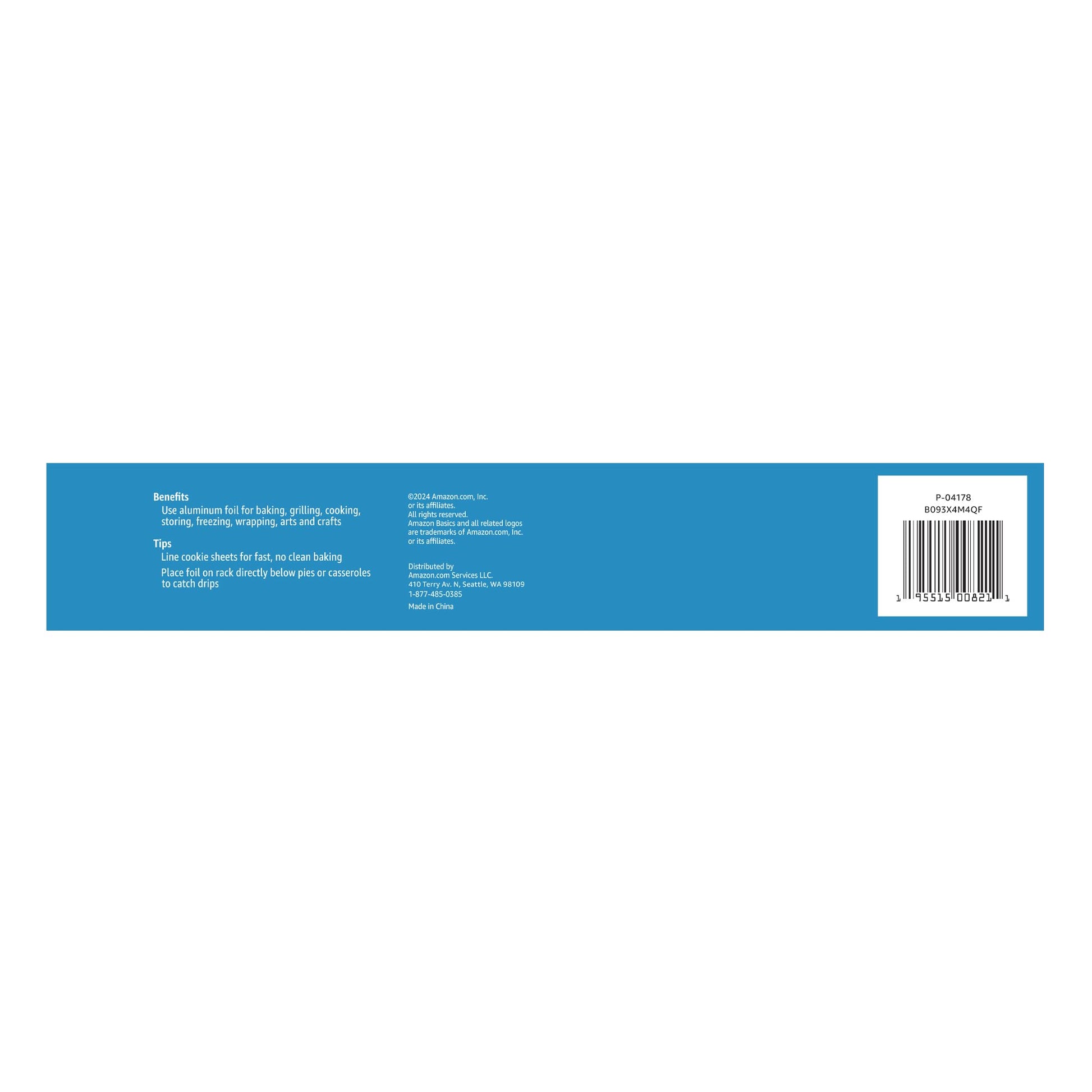 Amazon Basics Heavy Duty Aluminum Foil, 125 Sq Ft (Pack of 1)