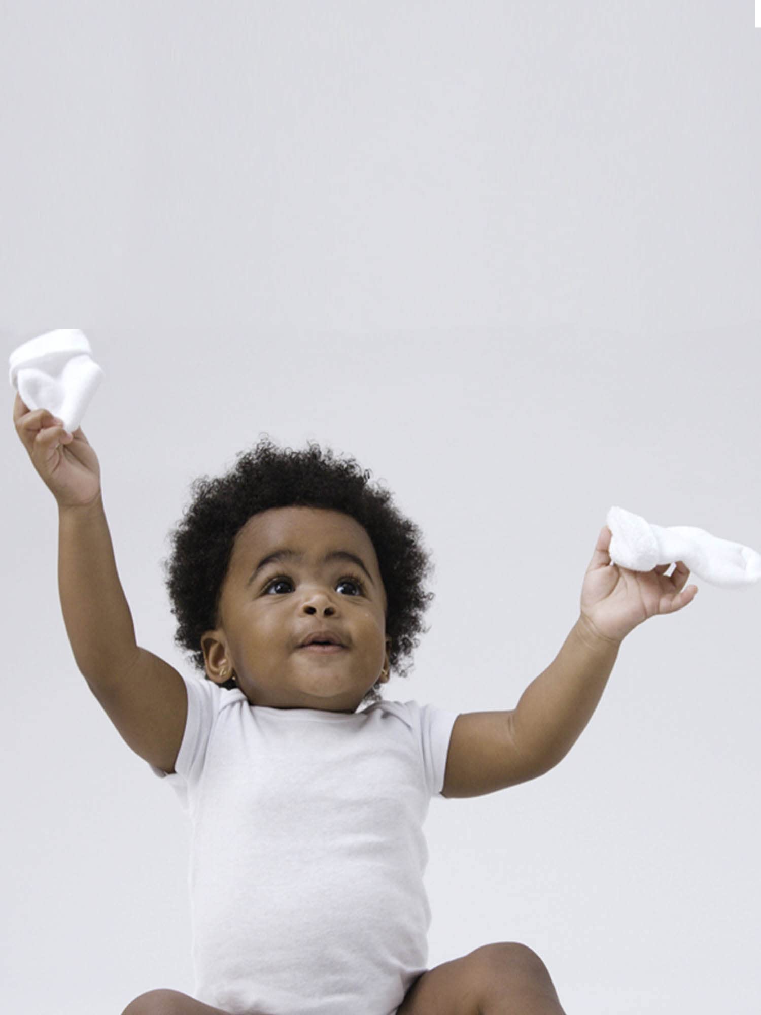 Gerber Baby 6-Pair Sock, White, 0-3 Months