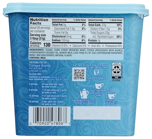 Swiss Miss Milk Chocolate Flavored Hot Cocoa Mix, 22.23 OZ Canister