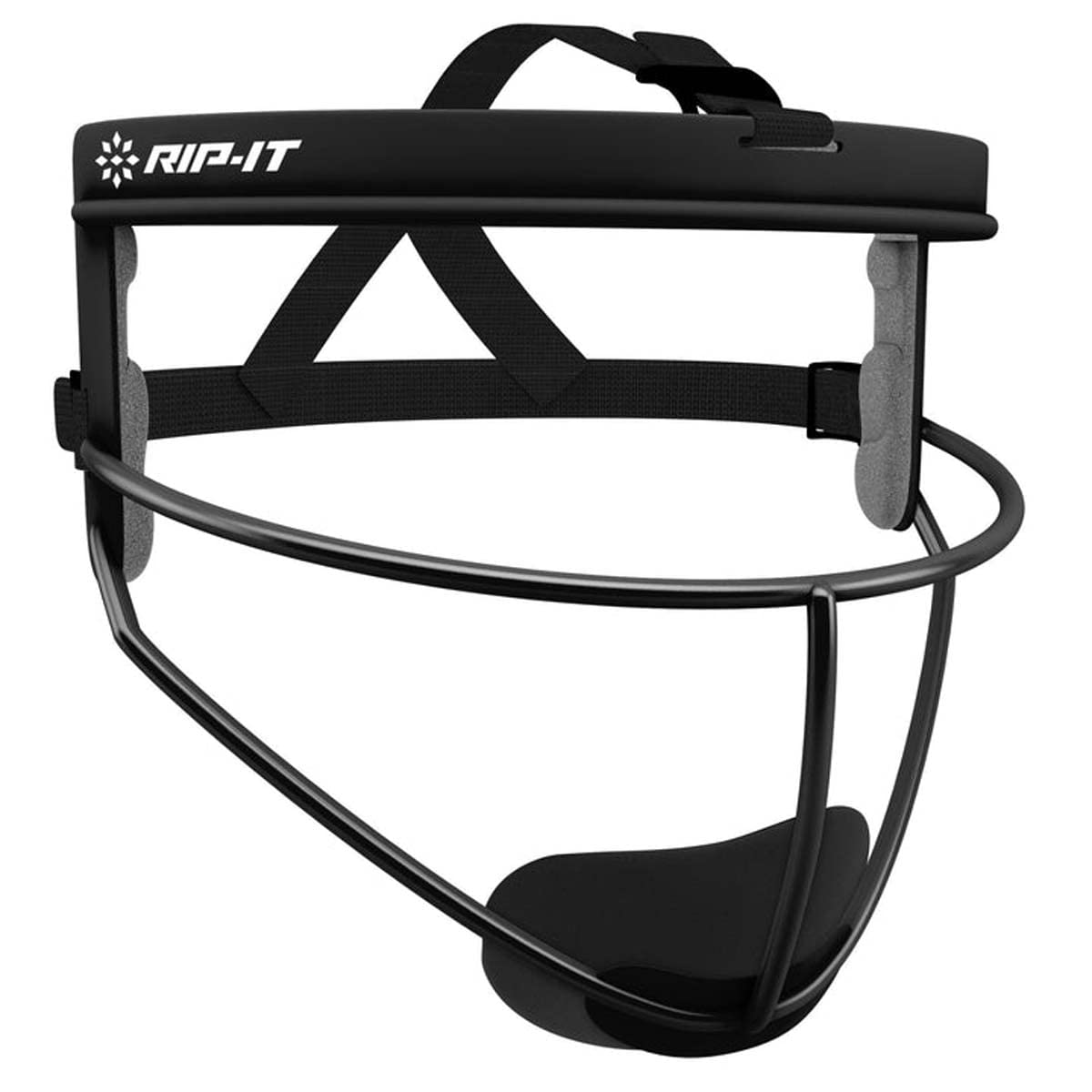 RIP-IT Original Defense Softball Gesichtsmaske | Leichte Softball-Feldspieler-Schutzmaske | Jugend | Schwarz