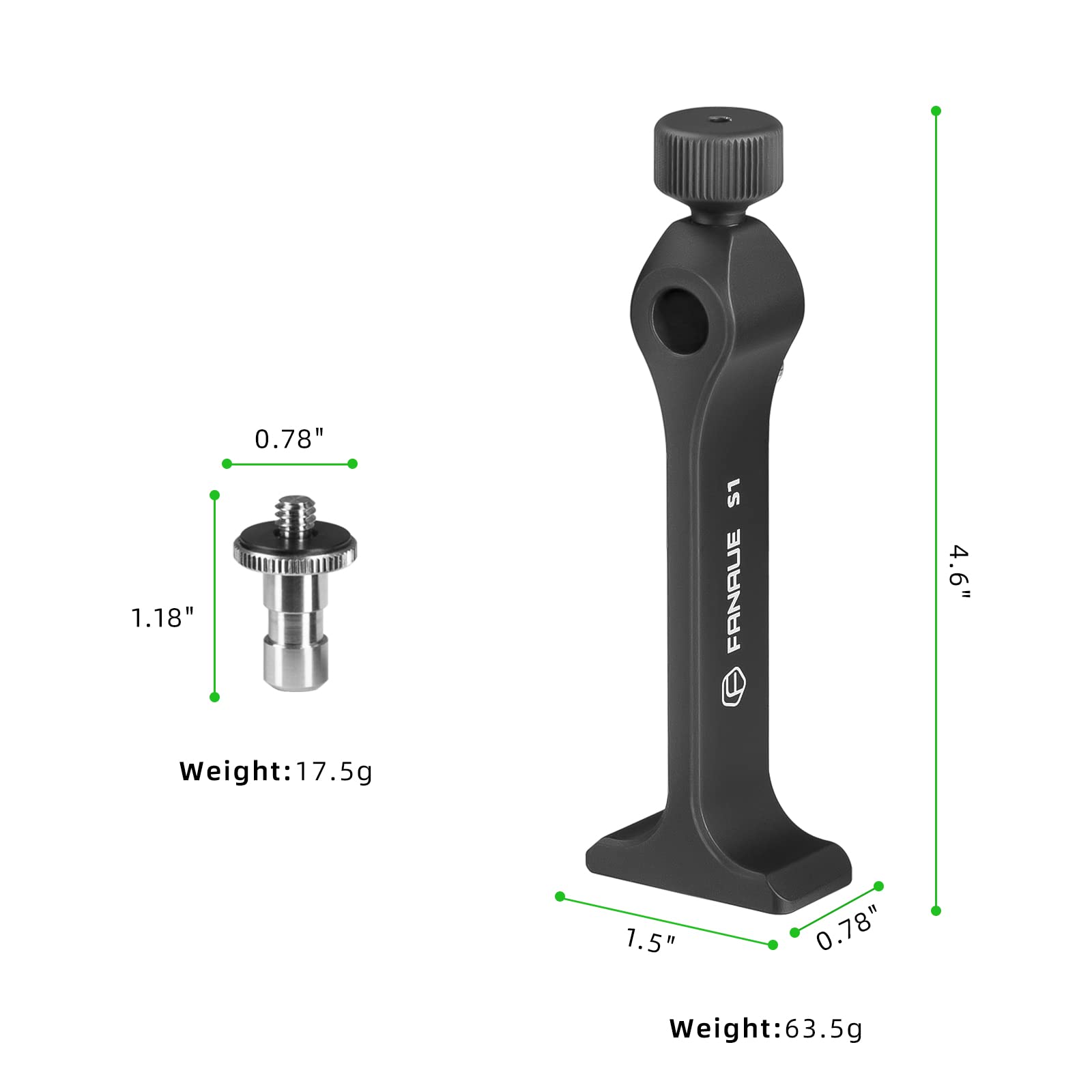 Binocular Tripod Adapter, Binocular Mount 1/4 Inch Threading Mount Aluminium (s1)