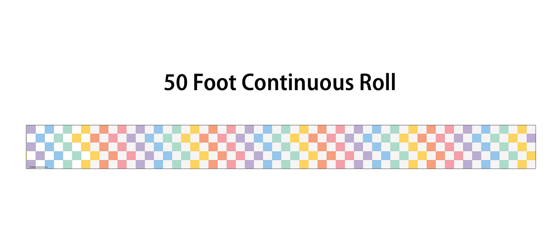 Teacher Created Resources Cool for School Checkers Straight Rolled Border Trim - 50ft - Decorate Bulletin Boards, Walls, Desks, Windows, Doors, Lockers, Schools, Classrooms, Homeschool & Offices
