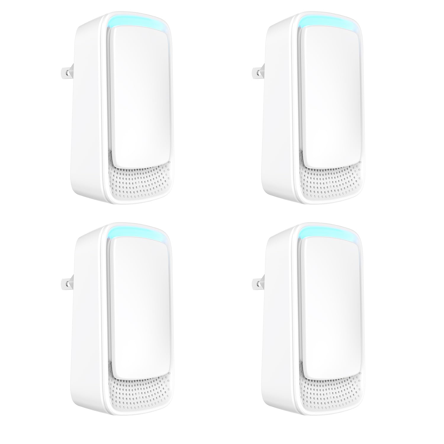 Plug In Air Ionizers - Negative Ion Technology Air Purifier - Quiet Operation Air Freshener for Home, Bedroom, Office, Garage Room - Portable Air Purifiers Odor,Pets Smell - Air Cleaner White (4 Pack）