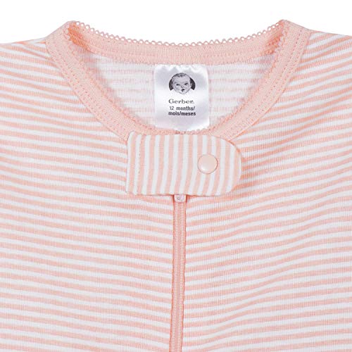 Gerber Baby Girls' 4-Pack Footed Pajamas, Love Llamas Pink, 18 Months