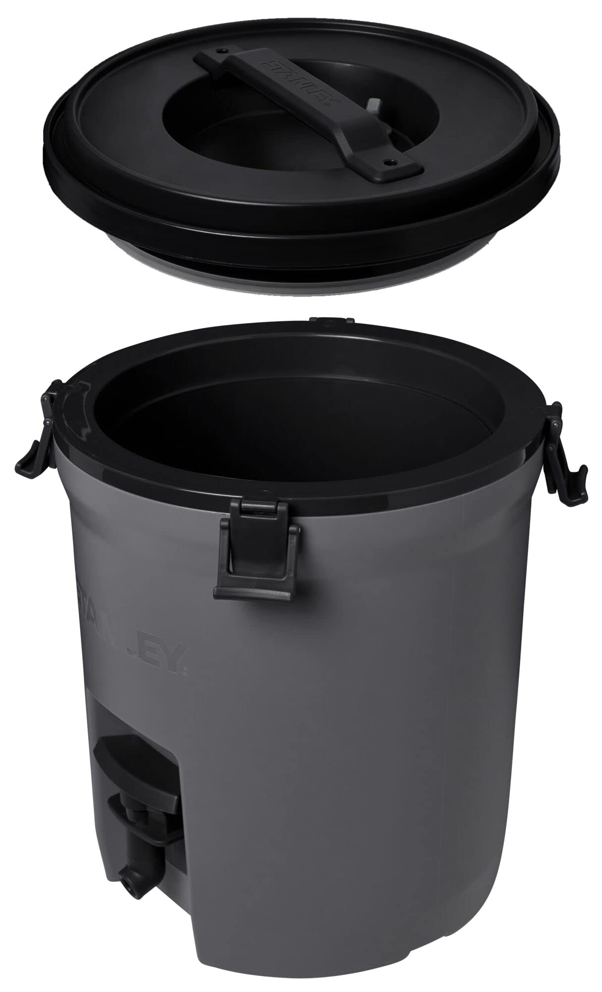 Stanley Adventure Fast Flow Water Jug 2 Gallon | Leakproof Ice Water Dispenser | Insulated Beverage Cooler | Easy Pour Spigot and Latched Foam Lid | BPA-Free | Charcoal
