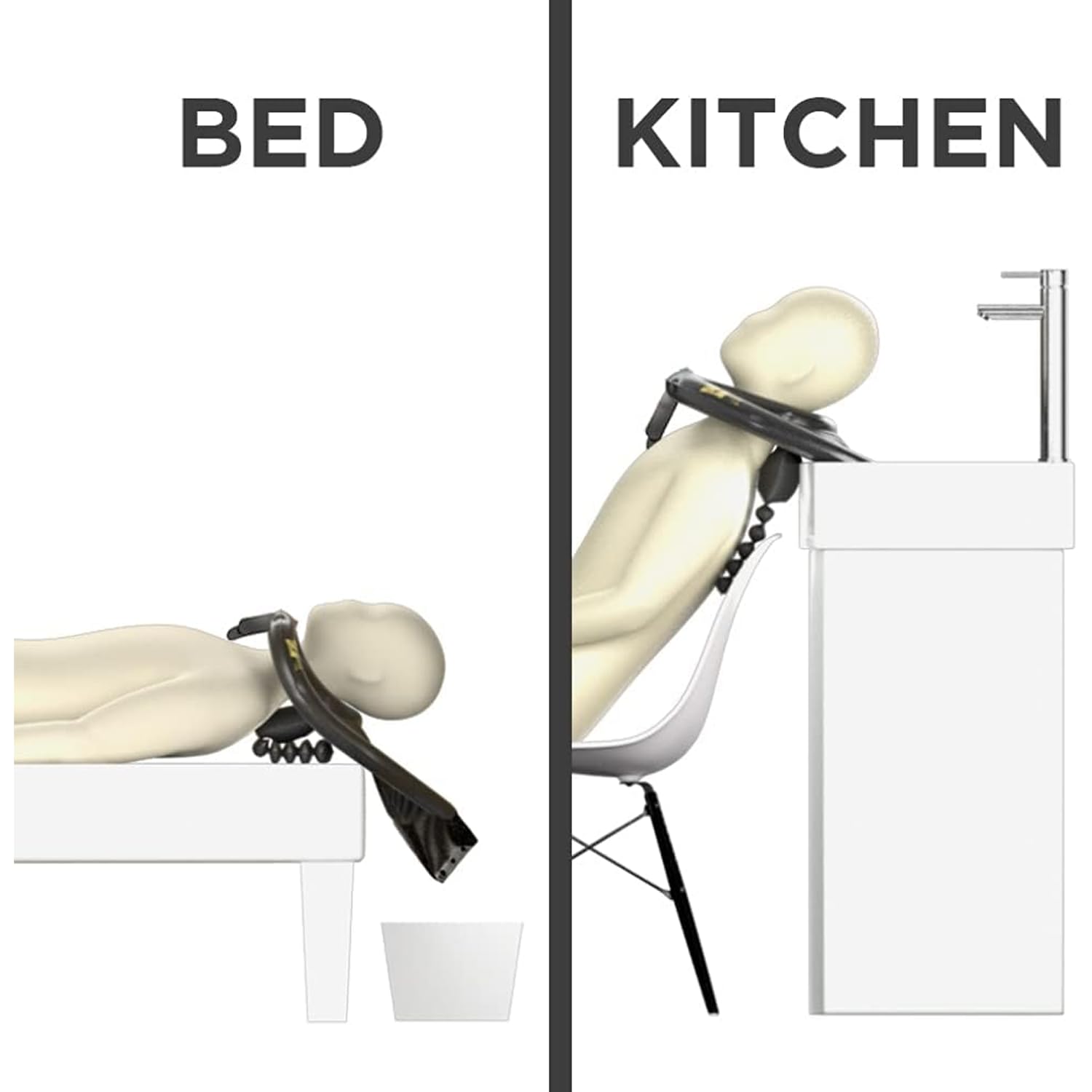Mobile Salon - Portable Inflatable Rinse Basin for Washing and Cutting Hair at Home and in Bed Without a Salon Chair (Mobile Salon)