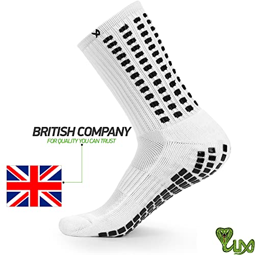Lux Dual Grip Socks - Soccer Grip Socks for Men and Women. GripArray™ Engineered Performance & Comfort - Anti-Slip Grip Socks for Soccer