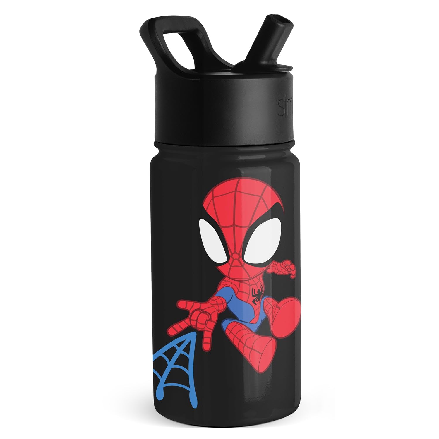 Simple Modern Kids Summit Trinkflasche mit Strohhalmdeckel | Marvel Spider-Man 414ml Edelstahlbecher Isolierter Becher für Kleinkinder, Jungen, Schule | Spidey Kind