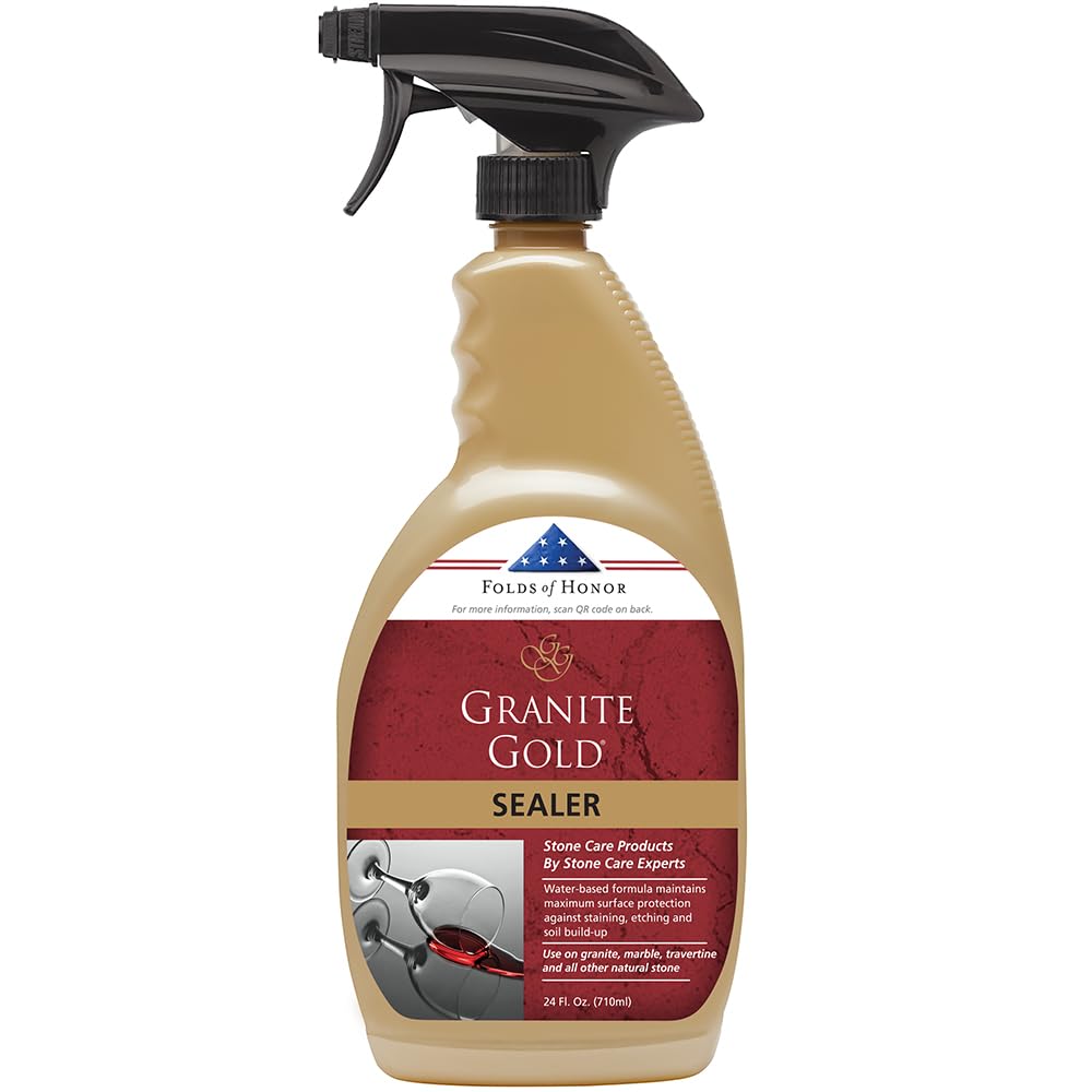 Granite Gold Wasserbasierter Versiegelungs-Spray-Schutz für Granit, Marmor, Travertin, Naturstein-Arbeitsplatten, 710 ml, 1 Stück