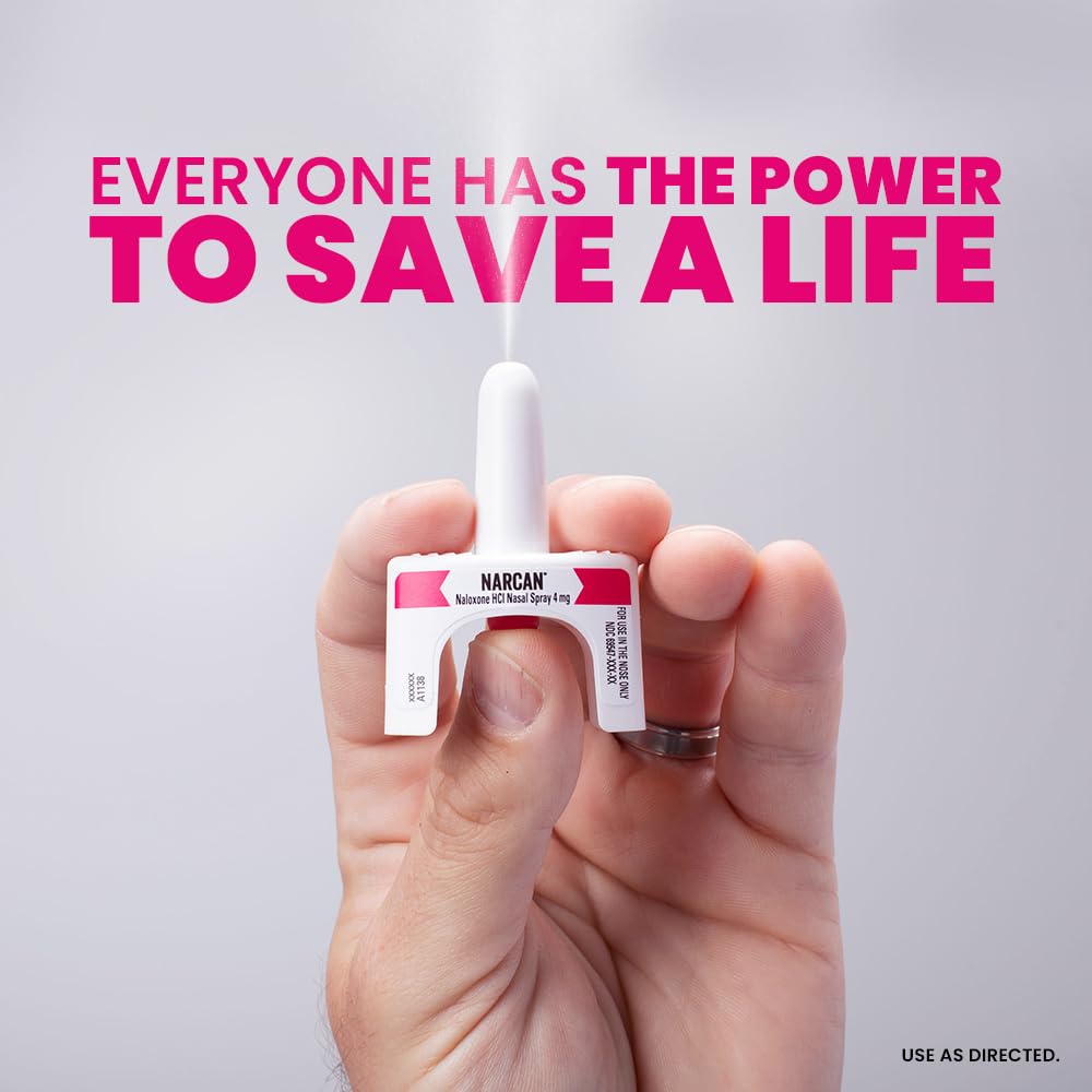 NARCAN Nasal Spray 4 mg, Emergency Treatment of Opioid Overdose, 2 Single-Dose Devices