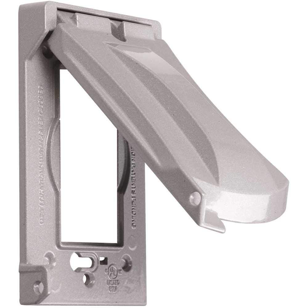 Hubbell Bell MX1050S Einzel-Wetterfester Hochleistungs-Universal-Klappdeckel, 2.87"B x 4.84"H, Grau lackiert