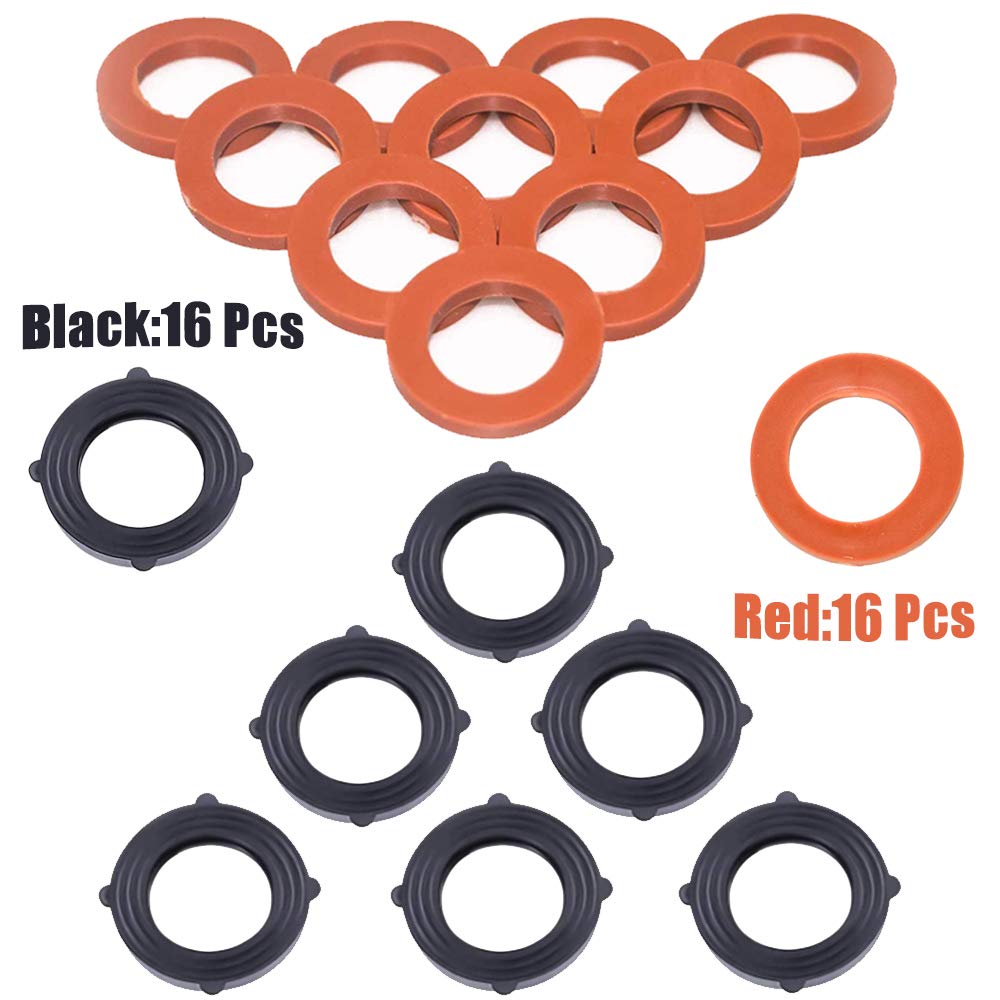 Garden Hose Washer Heavy Duty Rubber Washer Seals Fit All Standard 3/4 Inch Garden Hose and Water Faucet Fittings,32Packs