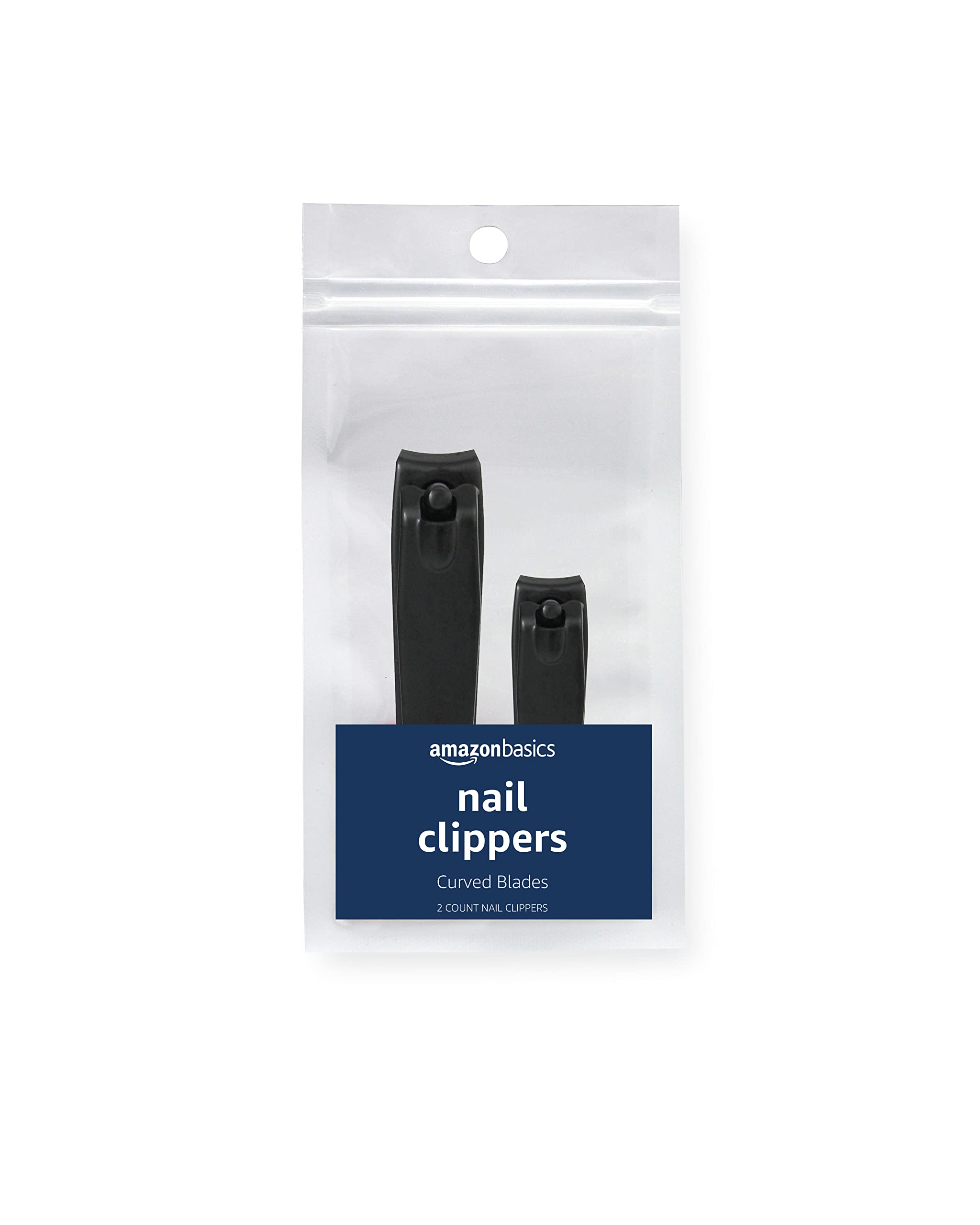 Amazon Basics Toenail Clipper and Fingernail Clipper Set, Black