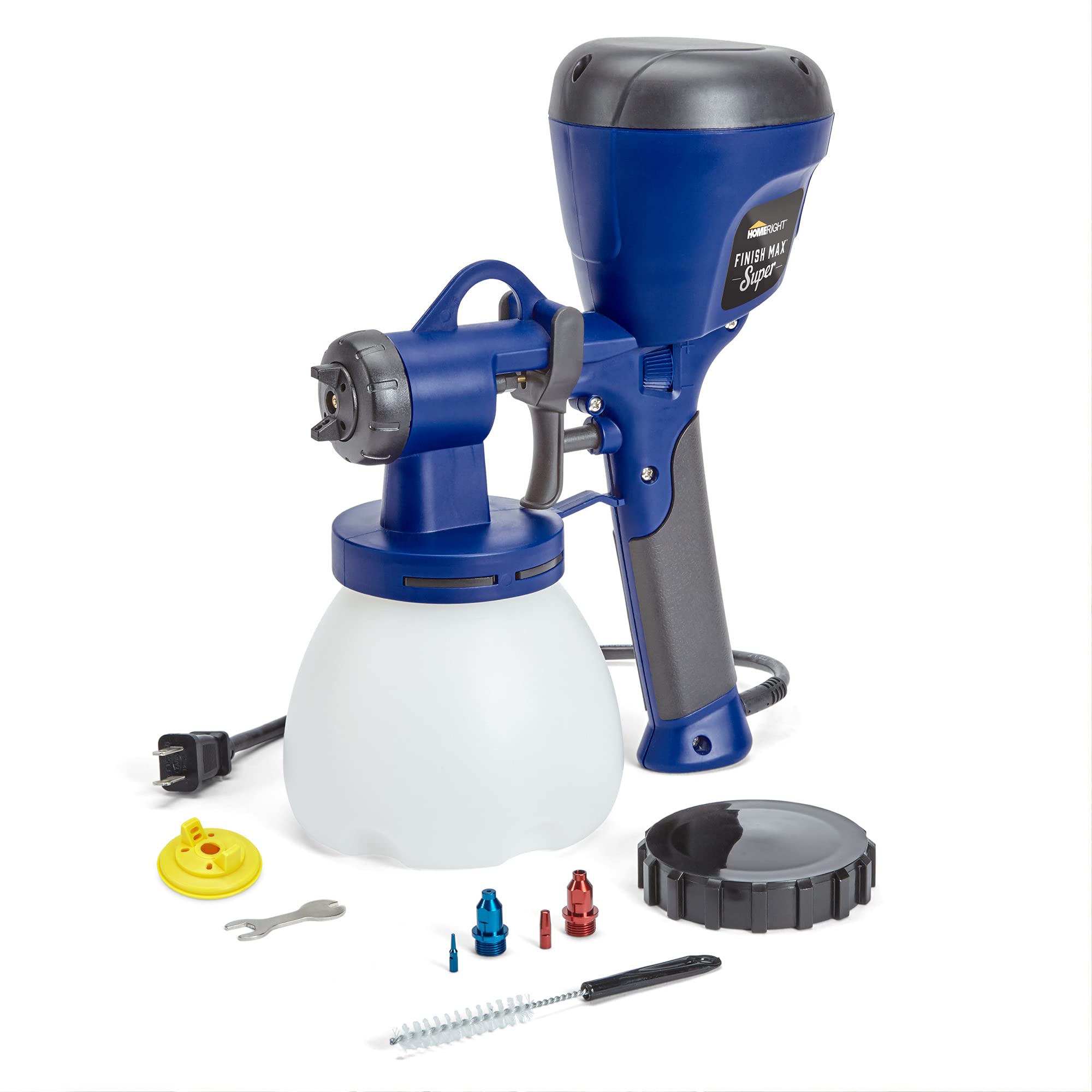 HomeRight C800971.A Super Finish Max, inkl. 3 Messing-Sprühdüsen, 3 Sprühmuster, leicht zu reinigendes HVLP-Farbsprühgerät, ideal für Möbel, Schränke, Zierleisten und mehr, sprüht Beizen, Versiegelungen und Latexfarben